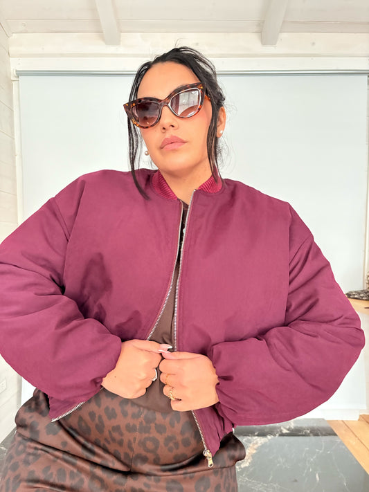 Bomber Bordeaux by Lumina