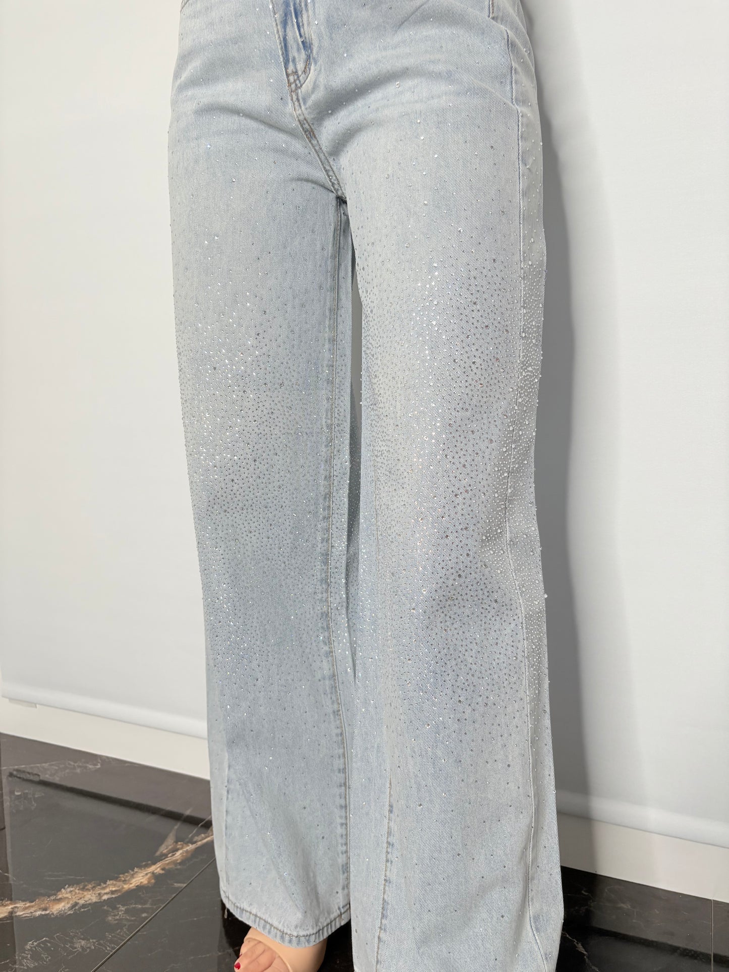 Pantalone Strass Chiaro