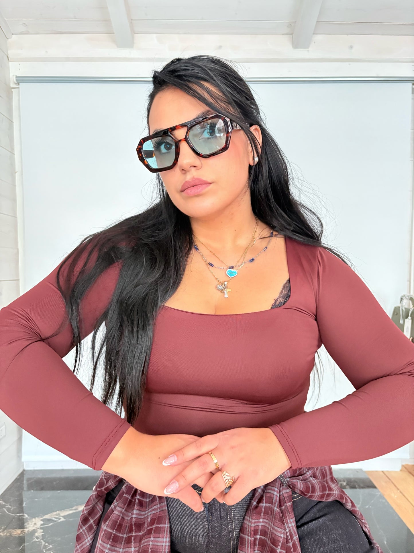 Maglia Basic Bordeaux