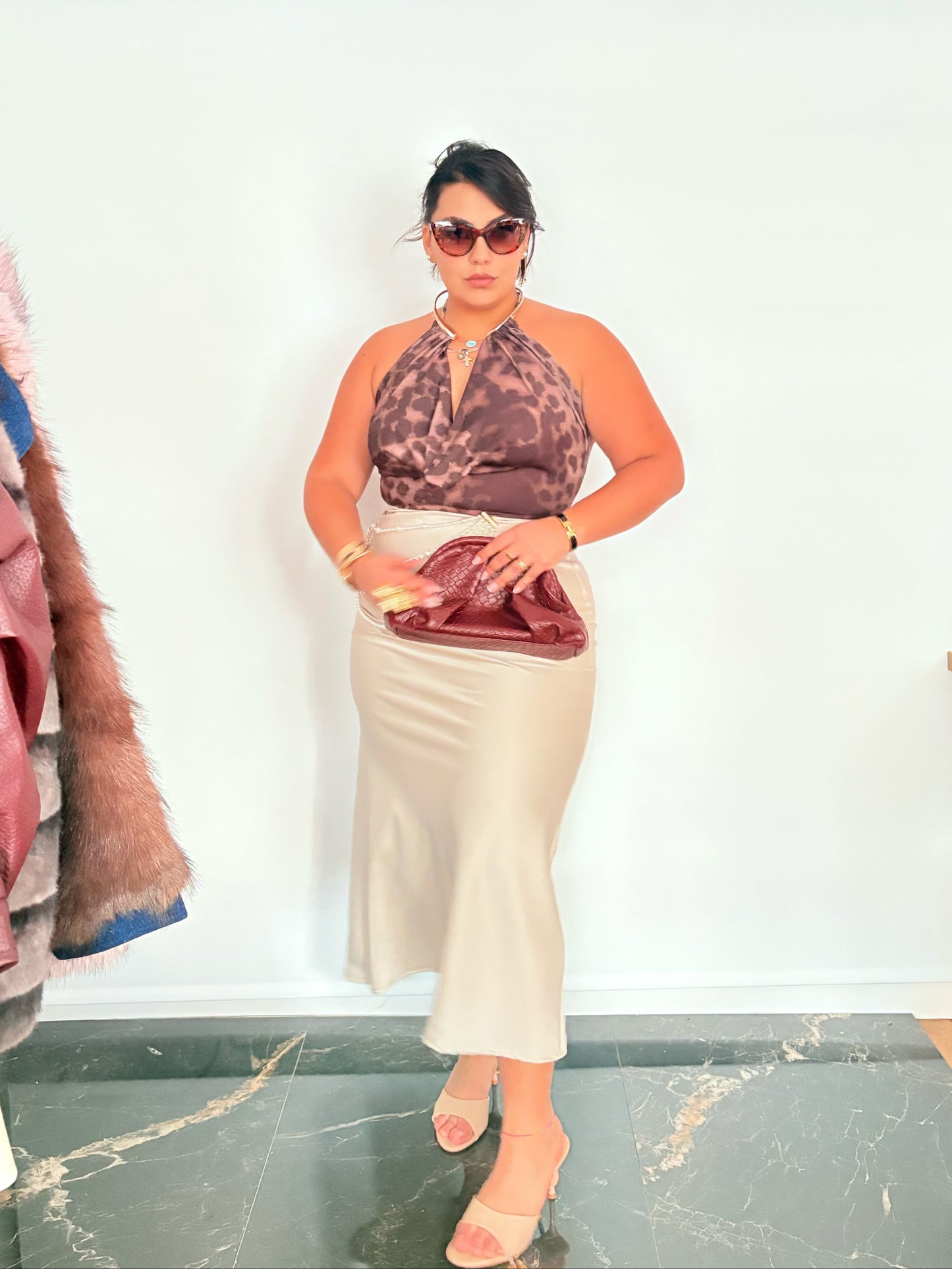 Gonna Satin Champagne