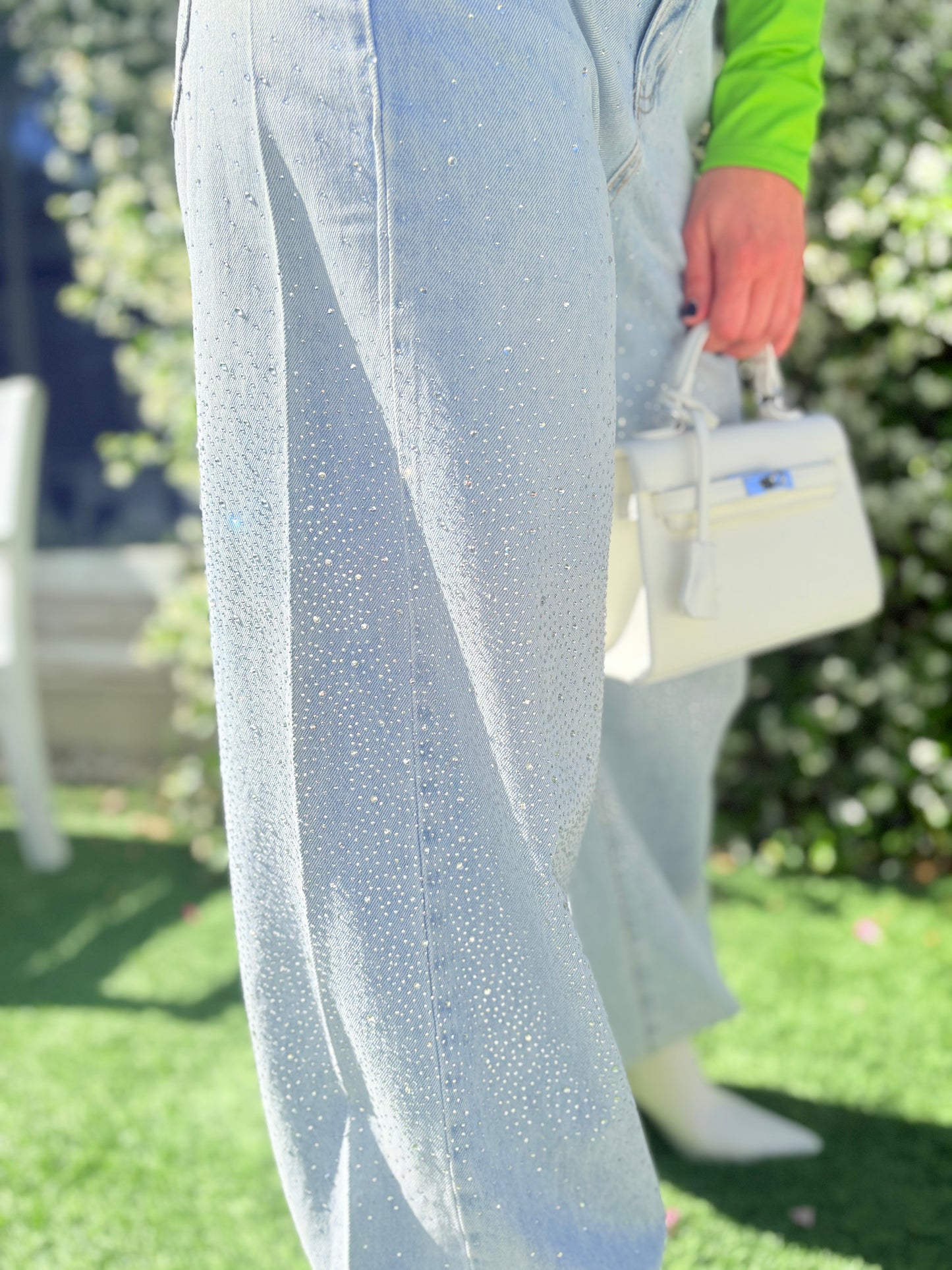 Pantalone Strass Chiaro